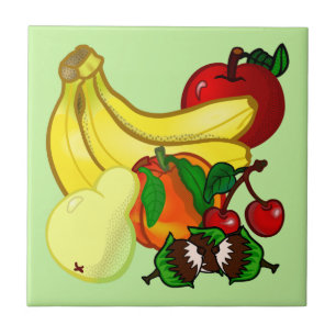 Bright Colours of Fruit Wonderful Kitchen Tile