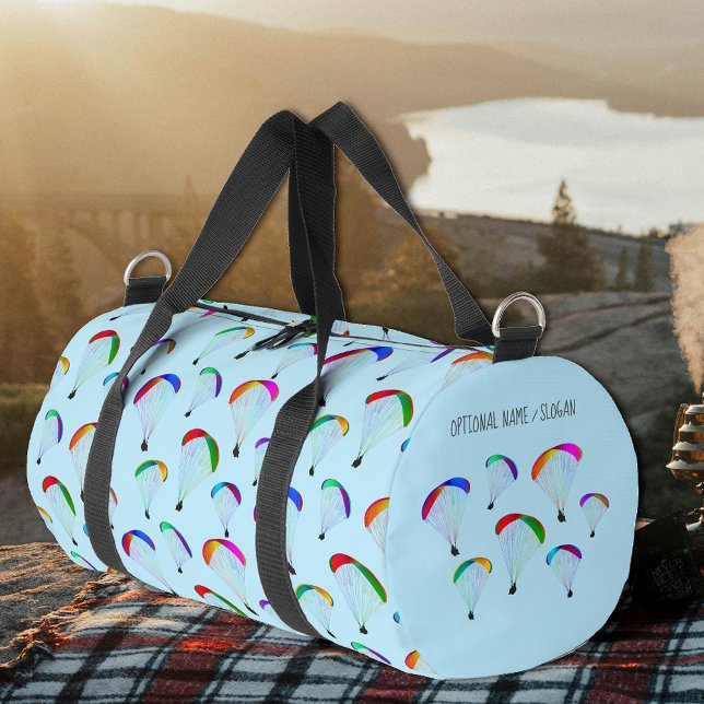 Bright Colours Paragliding / Parachutes with Name Duffle Bag (Creator Uploaded)