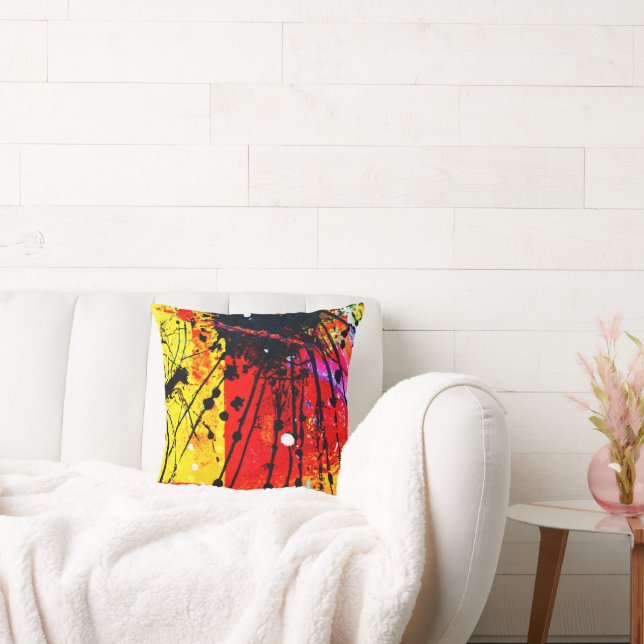 Bright Colours Patterns Painting. Buy Now Cushion (Couch)