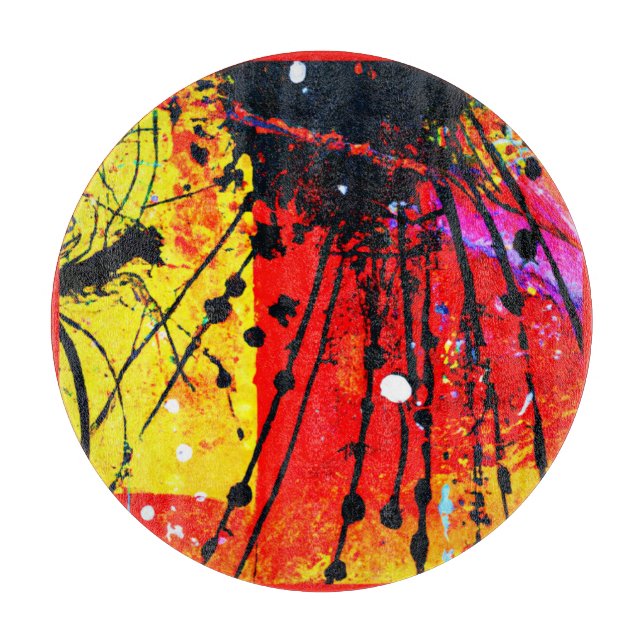 Bright Colours Patterns Painting. Buy Now Cutting Board (Front)