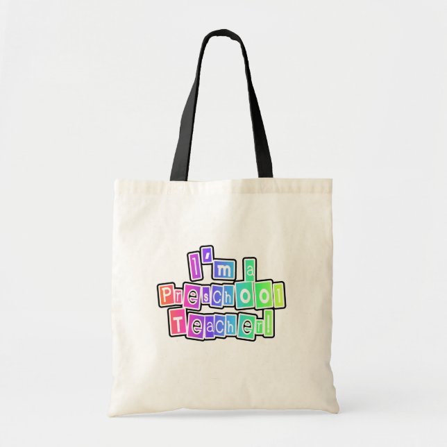 Bright Colours Preschool Teacher Tote Bag (Front)