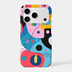 Bright colours whimsical shapes modern monogram