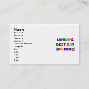 Bright Colours World's Best-est Grammie Gifts Business Card