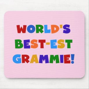 Bright Colours World's Best-est Grammie Gifts Mouse Mat