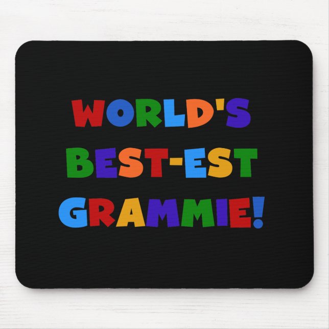 Bright Colours World's Best-est Grammie Gifts Mouse Mat (Front)