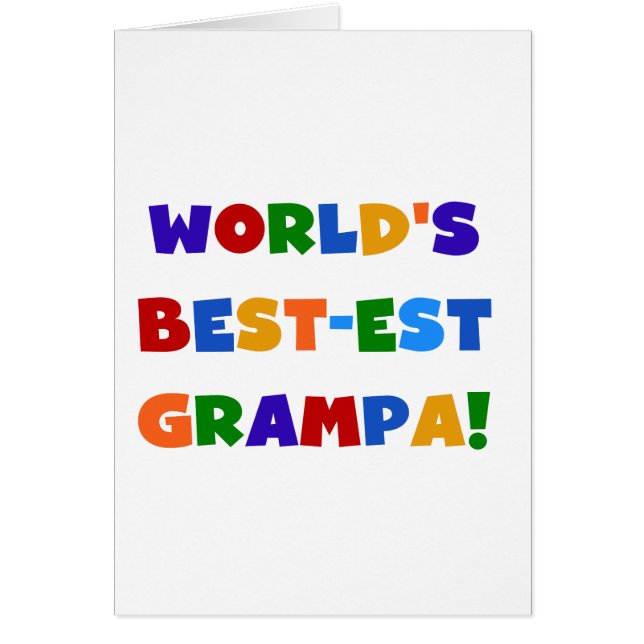 Bright Colours World's Best-est Grampa Gifts (Front)