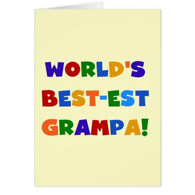 Bright Colours World's Best-est Grampa Gifts (Front)