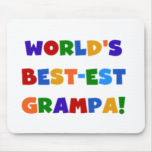 Bright Colours World's Best-est Grampa Gifts Mouse Mat