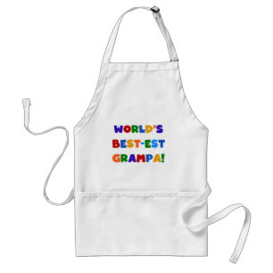 Bright Colours World's Best-est Grampa Gifts Standard Apron