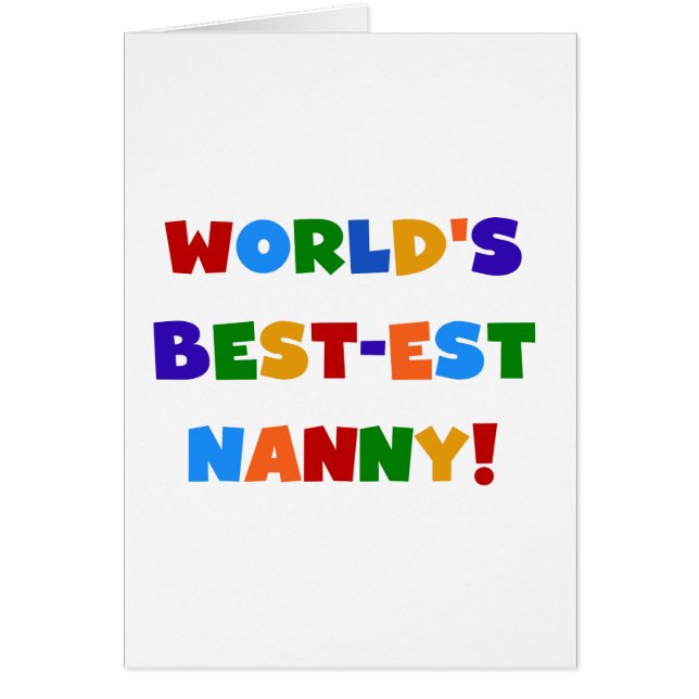 Bright Colours World's Best-est Nanny Gifts (Front)