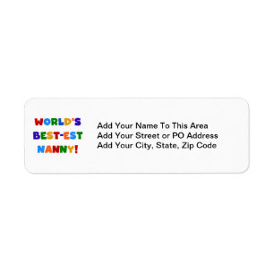 Bright Colours World's Best-est Nanny Gifts