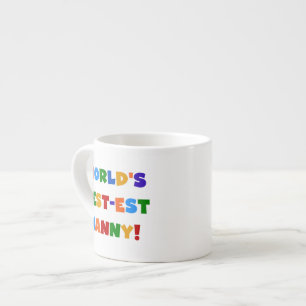 Bright Colours World's Best-est Nanny Gifts Espresso Cup