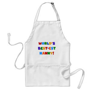 Bright Colours World's Best-est Nanny Gifts Standard Apron