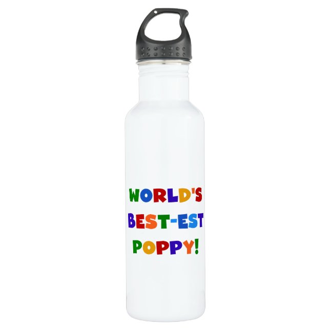 Bright Colours World's Best-est Poppy 710 Ml Water Bottle (Front)