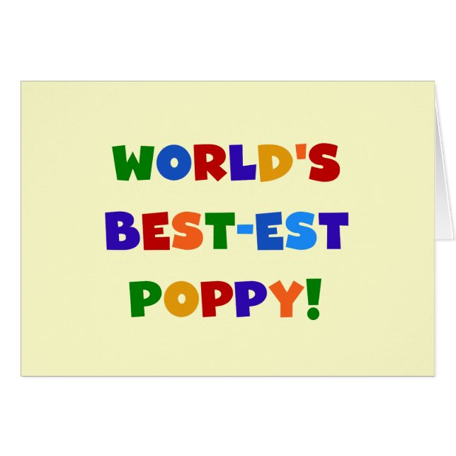 Bright Colours World's Best-est Poppy Gifts (Front Horizontal)