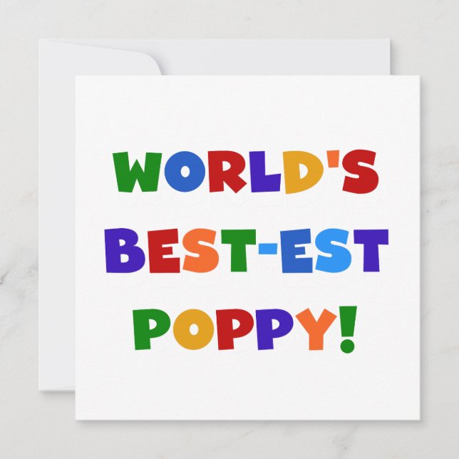 Bright Colours World's Best-est Poppy Gifts (Front)