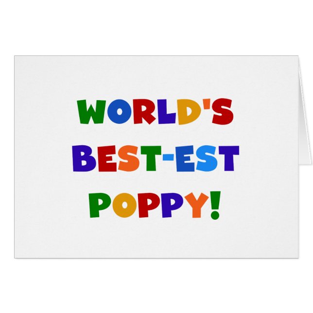 Bright Colours World's Best-est Poppy Gifts (Front Horizontal)