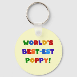 Bright Colours World's Best-est Poppy Gifts Key Ring