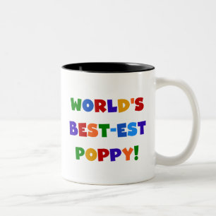 Bright Colours World's Best-est Poppy Gifts Two-Tone Coffee Mug