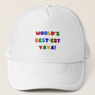 Bright Colours World's Best-est Yaya Gifts Trucker Hat