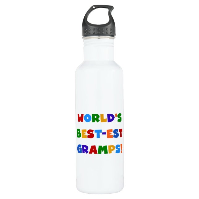 Bright Colours World's Best Gramps 710 Ml Water Bottle (Front)