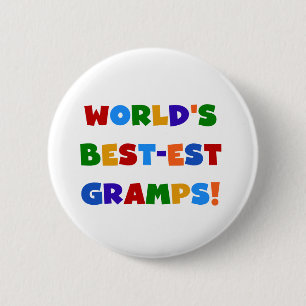 Bright Colours World's Best Gramps Gifts 6 Cm Round Badge