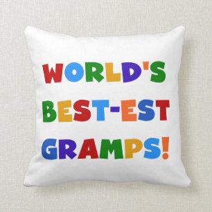Bright Colours World's Best Gramps Gifts Cushion