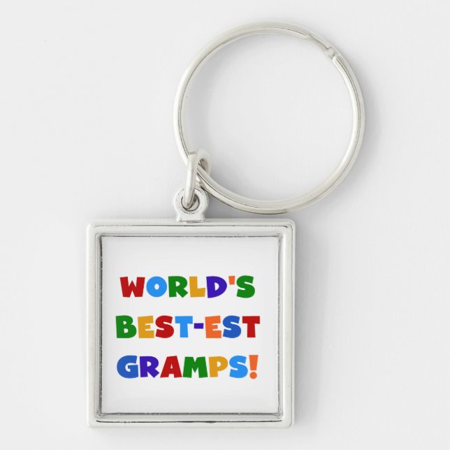 Bright Colours World's Best Gramps Gifts Key Ring (Front)