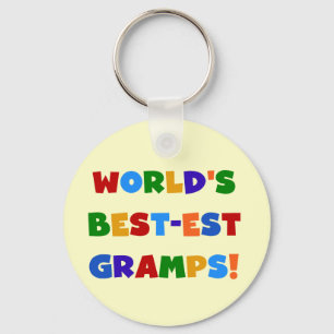 Bright Colours World's Best Gramps Gifts Key Ring