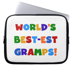 Bright Colours World's Best Gramps Gifts Laptop Sleeve