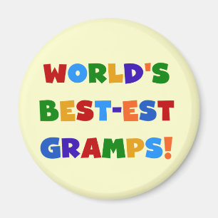 Bright Colours World's Best Gramps Gifts Magnet