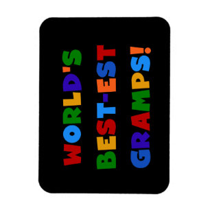 Bright Colours World's Best Gramps Gifts Magnet