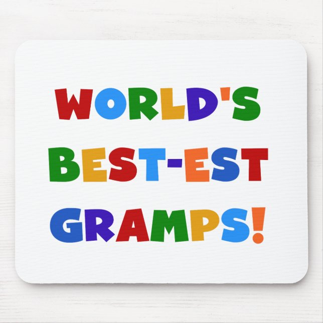 Bright Colours World's Best Gramps Gifts Mouse Mat (Front)