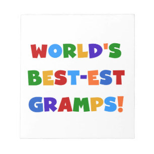 Bright Colours World's Best Gramps Gifts Notepad