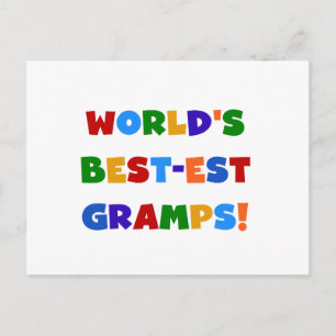Bright Colours World's Best Gramps Gifts Postcard