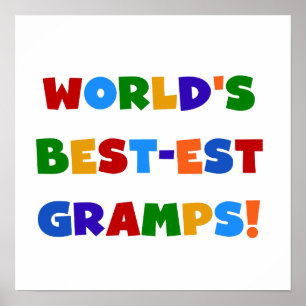 Bright Colours World's Best Gramps Gifts Poster