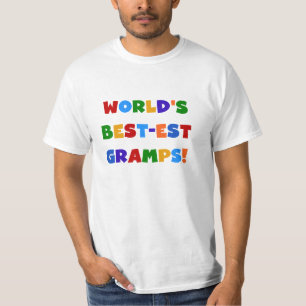Bright Colours World's Best Gramps Gifts T-Shirt