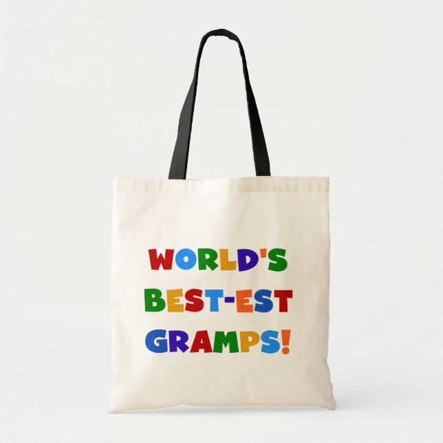 Bright Colours World's Best Gramps Gifts Tote Bag (Front)