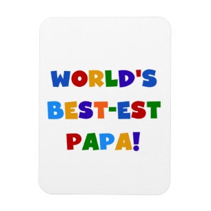 Bright Colours World's Best Papa Tshirts and Gifts Magnet