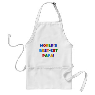Bright Colours World's Best Papa Tshirts and Gifts Standard Apron