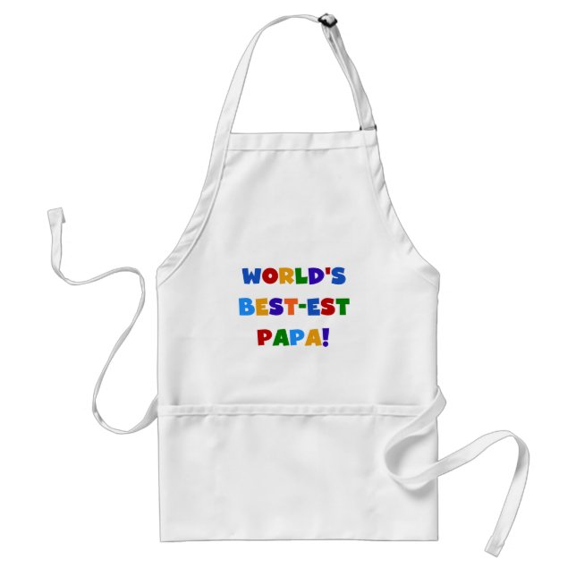 Bright Colours World's Best Papa Tshirts and Gifts Standard Apron (Front)
