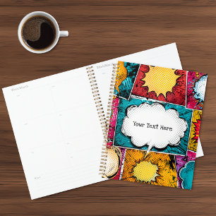Bright Comic Book Pop Art Spiral Planner