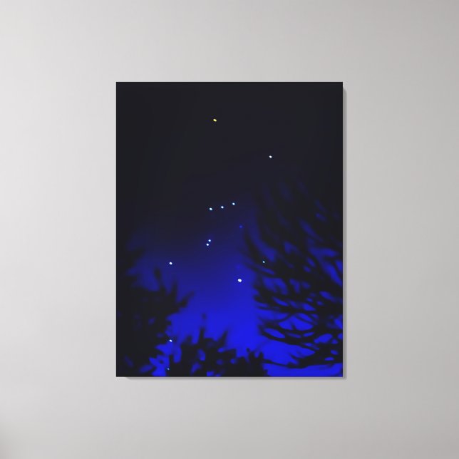 Bright Constellation of Orion with Betelgeuse Canvas Print (Front)