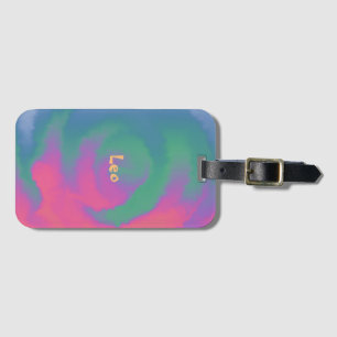 Bright Cool Swirl Arty Vibe Colourful Luggage Tag
