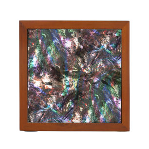 Bright copper coloured rustic texture, roughness   desk organiser