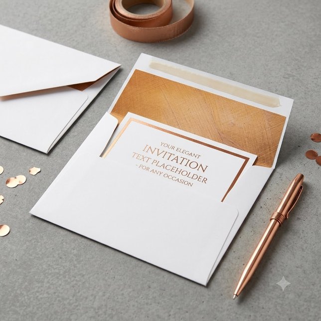Bright Copper Metallic Romantic Wedding Envelope (Creator Uploaded)