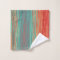 Bright Coral Red Turquoise Abstract Bath Towel Set