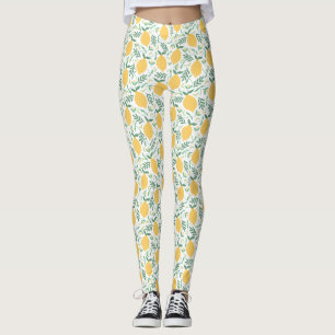 Bright Country Farm Yellow Lemon Pattern Leggings