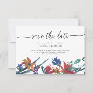 Bright Country mix save the date RSVP Card