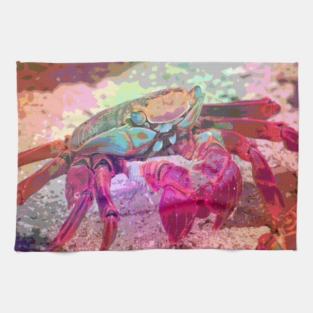 Bright Crab Kitchen Towel (Horizontal)